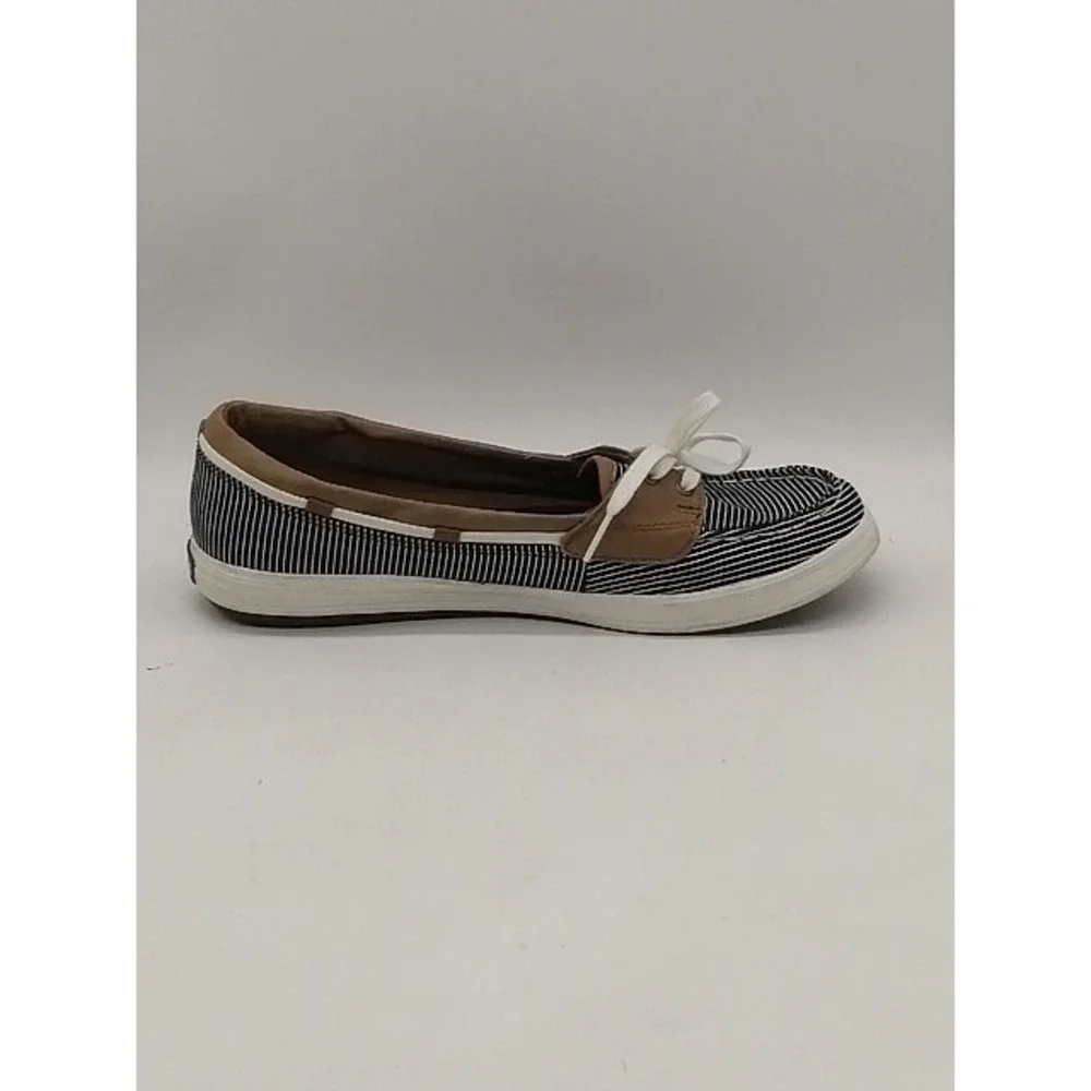 Keds Sneakers Womens Blue Striped‎ 9 Slip On Boat Shoe Ortholite Comfort Beach